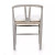 Four Hands Muestra Dining Chair W/ Cushion - Weathered Grey Teak - Cream Shorn Sheepskin