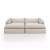 Four Hands Habitat Slipcover Double Chaise Sectional - 102" - Valley Nimbus