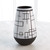 Global Views Black/White Vase Sgraffito - Lg