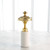 Global Views Newel Cap Sculpture - Brass/White Marble - Lg