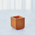 Global Views Radius Edge Leather Pencil Cup - Orange