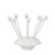 Global Views S/8 Alabaster Cocktail Picks w/Base - White