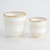 Global Views Striped Alabaster Bowl - White/Gold - Lg