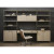 Four Hands Trey Modular Wall Desk W/ 2 Bookcases - Dove Poplar