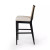 Four Hands Antonia Cane Armless Bar Stool - Brushed Ebony - Savile Flax