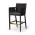 Four Hands Antonia Cane Bar Stool - Brushed Ebony - Sonoma Black (Closeout)