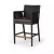 Four Hands Antonia Cane Counter Stool - Brushed Ebony - Sonoma Black