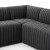 Four Hands Augustine Dining Banquette, L - Shape - 135" - Fiqa Boucle Charcoal