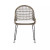 Four Hands Bandera Outdoor Woven Dining Chair - Distressed Grey - White