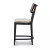 Four Hands Britt Counter Stool - Brushed Ebony W/ Savile Flax