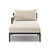 Four Hands BYO: Sherwood Outdoor Sectional, Bronze - Fiqa Boucle Cream - Left Chaise Piece