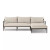 Four Hands Sherwood Outdoor 2 - Piece Sectional, Bronze - Right Chaise - Fiqa Boucle Cream