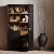 Four Hands Millie Panel and Glass Door Cabinet - Drifted Matte Black