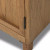 Four Hands Millie Panel and Glass Door Cabinet - Drifted Oak Solid