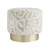 Arteriors Avalon Ottoman Swiss Coffee Champagne Swivel