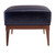 Arteriors Laurette Ottoman Indigo Leather Dark Walnut