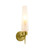 Arteriors Omaha Sconce - Textured Frosted Glass - Antique Brass