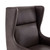 Arteriors Ophelia Lounge Chair Graphite Leather Dark Walnut