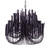 Arteriors Tilda Large Chandelier - Black Stained Wood