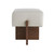 Arteriors Tuck Ottoman Bone Linen