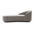 Arteriors Turner Chaise Sharkskin Velvet Grey Ash Right Arm