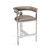 Interlude Home Darcy Counter Stool - Grey/ Nickel