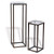 Drake Bronze/Lucite Pedestals- Set Of 2