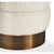 Interlude Home Charlize Stool - Faux Shearling/ Bronze