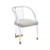 Interlude Home Willa Dining Chair - Dove/ Brass