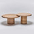 Interlude Home Hunt Bunching Cocktail Tables - Natural - Set Of 2