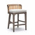 Interlude Home Palms Counter Stool - Grey Ceruse