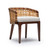 Interlude Home Palms Arm Chair - Chestnut