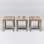 Interlude Home Venice Square Stools - Champagne - Set Of 3