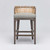 Interlude Home Palms Counter Stool - Grey Ceruse/ Hemp