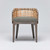 Interlude Home Palms Arm Chair - Grey Ceruse/ Moss