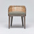 Interlude Home Palms Arm Chair - Grey Ceruse/ Fawn