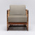 Interlude Home Palms Lounge Chair - Chestnut/ Pebble