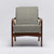 Interlude Home Delray Lounge Chair - Chestnut/ Moss