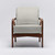 Interlude Home Delray Lounge Chair - Chestnut/ Hemp