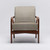 Interlude Home Delray Lounge Chair - Chestnut/ Pebble