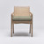 Interlude Home Delray Arm Chair - White Ceruse/ Fern