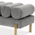 Eichholtz Oxley Bench - Savona Light Grey Velvet Brushed Brass