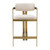 Eichholtz Donato Counter Stool - Brushed Brass Bouclé Cream