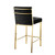 Eichholtz Scott Counter Stool - Gold Black Velvet