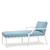 Eichholtz Bella Vista Longue Outdoor Chaise - White Sunbrella Mineral Blue