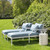 Eichholtz Bella Vista Longue Outdoor Chaise - White Sunbrella Mineral Blue