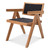 Eichholtz Kristo Outdoor Dining Chair - Natural Teak Black Weave