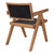 Eichholtz Kristo Outdoor Dining Chair - Natural Teak Black Weave