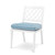 Eichholtz Paladium Outdoor Dining Chair - White Sunbrella Mineral Blue