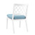 Eichholtz Paladium Outdoor Dining Chair - White Sunbrella Mineral Blue